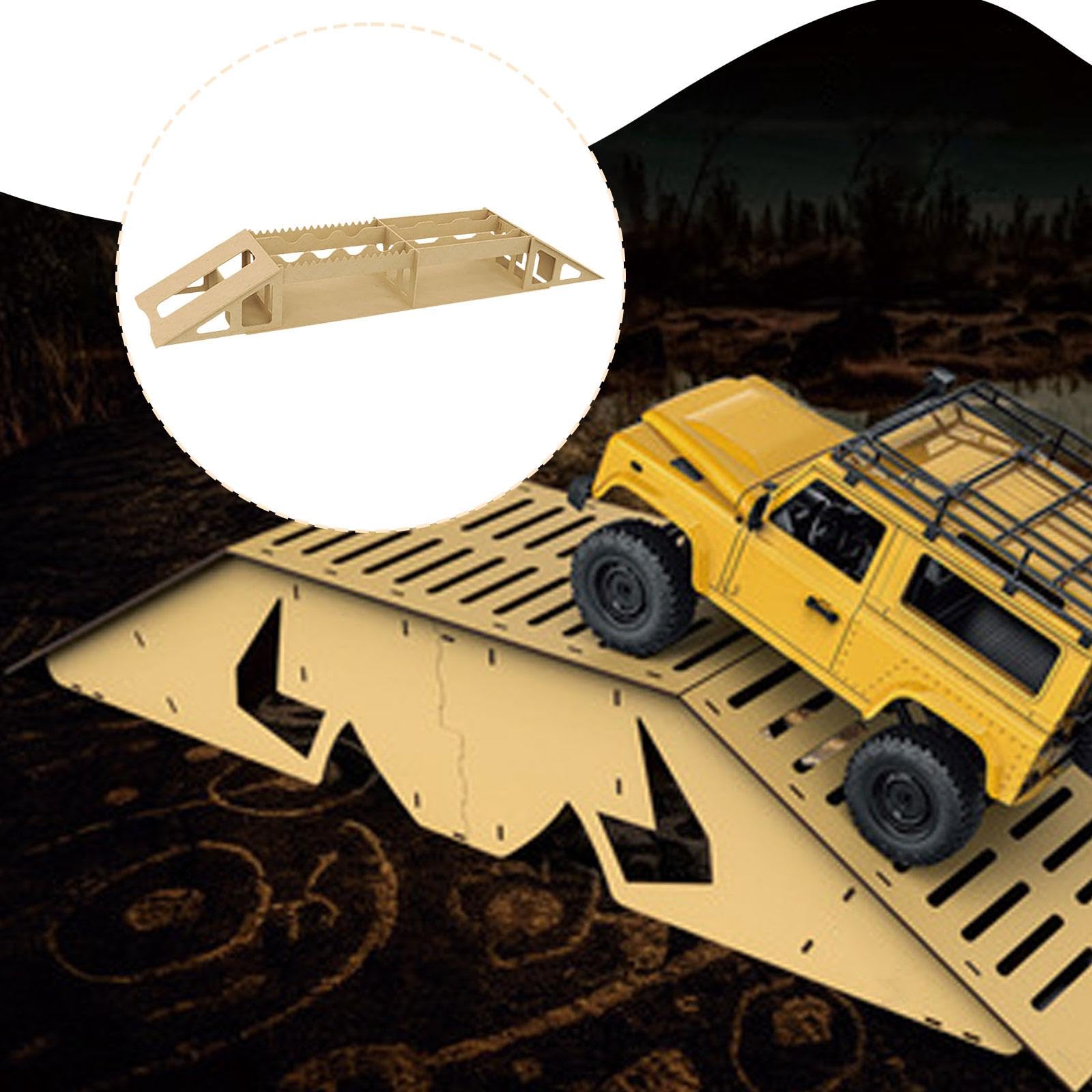 Percorso a Ostacoli in Legno RC per Auto Telecomandate, Set di Ponte a Ostacoli di Simulazione, Accessori per Camion RC, Ornamento in Miniatura Fai da, Ponte Stretto
