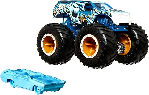 Hot Wheels Monster Trucks 32 grados con coche fundido a troquel triturado