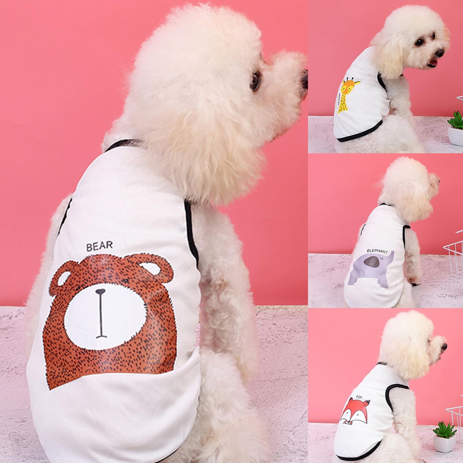 Cartoni Animati T-shirt Cane Di Piccola Taglia Gilet Morbido - Foto 3