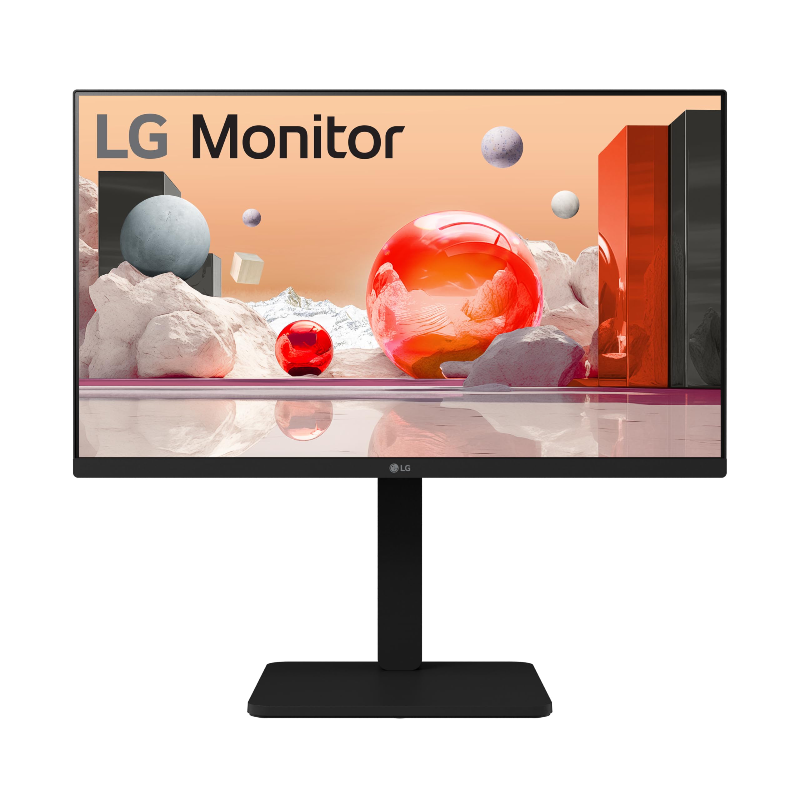 LG Electronics Monitor 24BA450, 24 Inch, FHD 1080p, 100Hz, 5ms Response Time, IPS Panel, HDMI, DisplayPort (Matt Black)