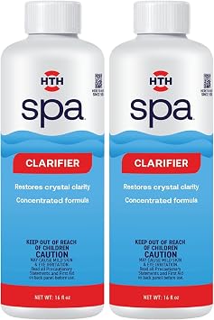 HTH Spa 86121 Clarifier, Concentrated Spa & Hot Tub Chemical for Crystal Clear Water, 16 oz Pack of 2