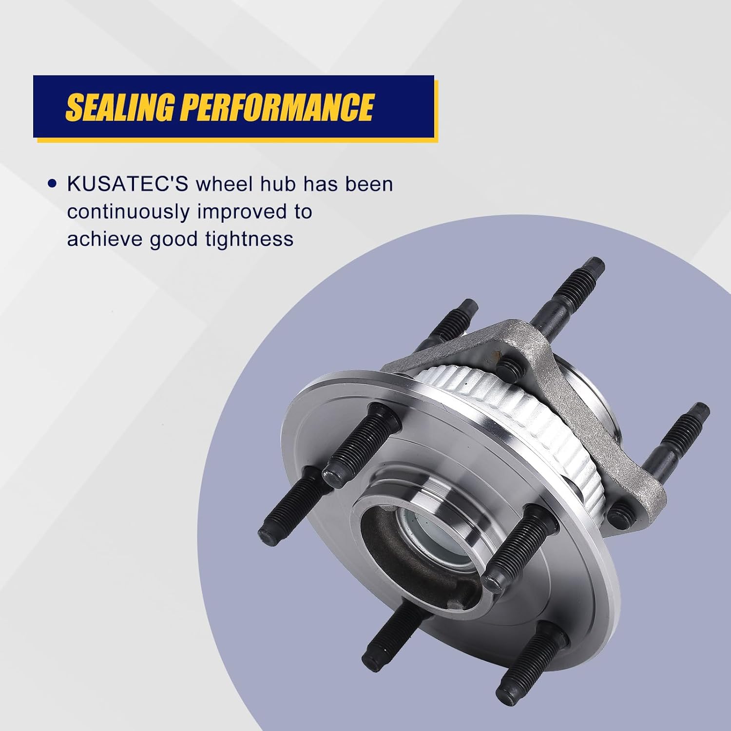 KUSATEC 512302 2pcs Rear Wheel Bearing and Hub Assembly Compatible with Jeep Commander 2006-2010, Grand Cherokee 2005-2010, 5 Lug Bolts w/ABS