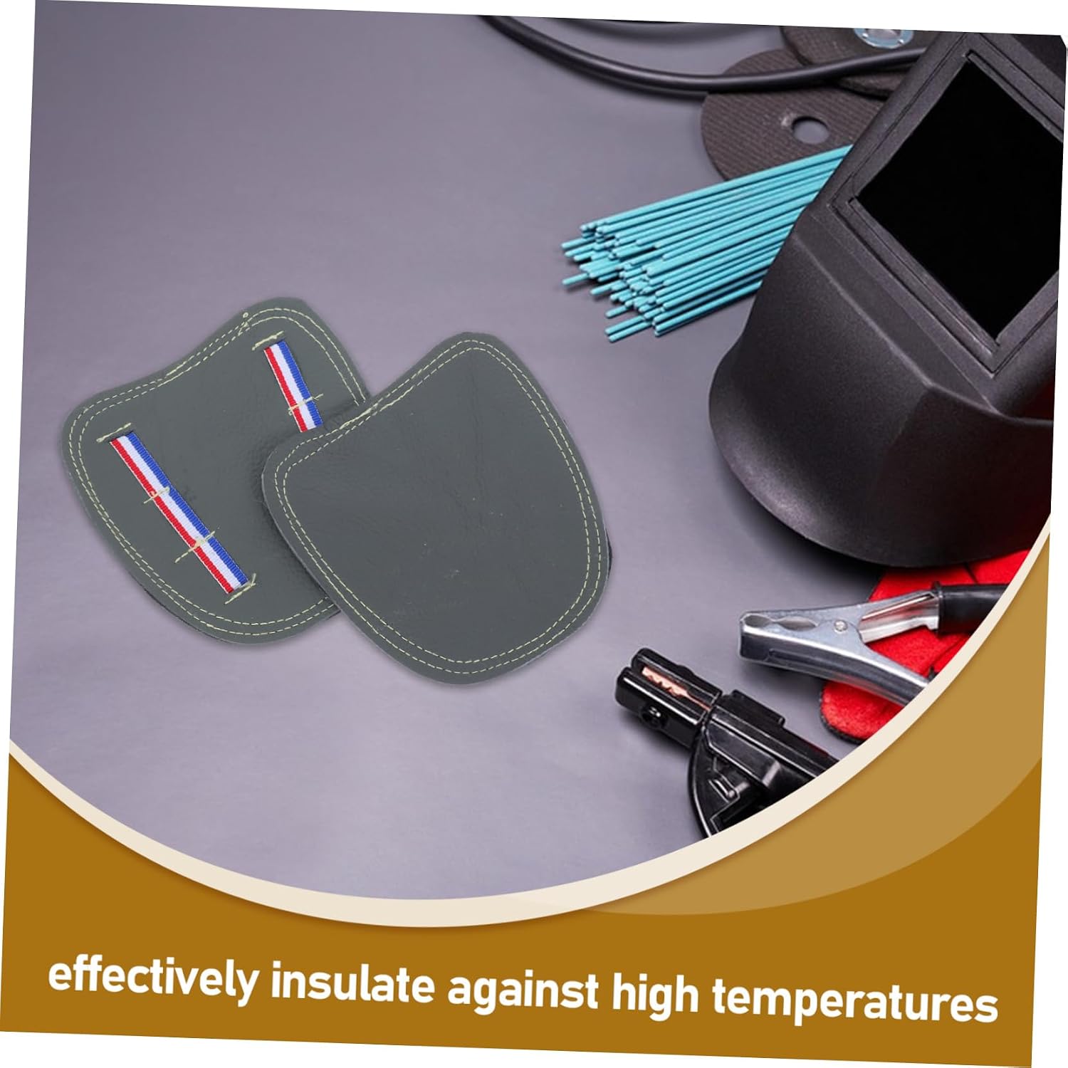 Cabilock 2Pcs Heat Resistant Leather Boot Covers Fireproof Welding Shoe Protectors for Safety Spark Resistant Foot Guards for High Temperature Work