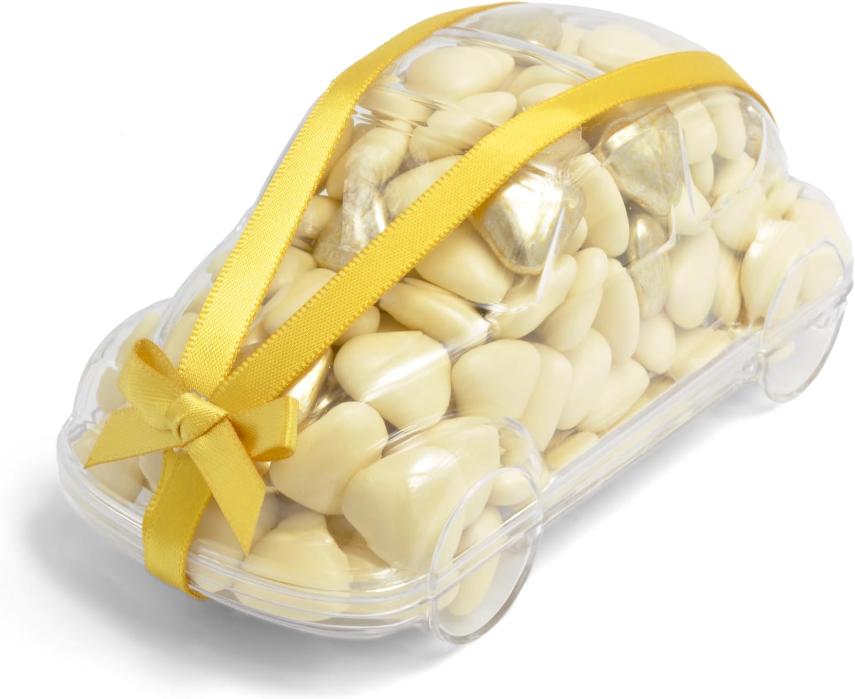 Wyeland Confectionery Chocolate Dragees Filled Wedding Car, Ivory and Gold - Perfect Wedding Gift