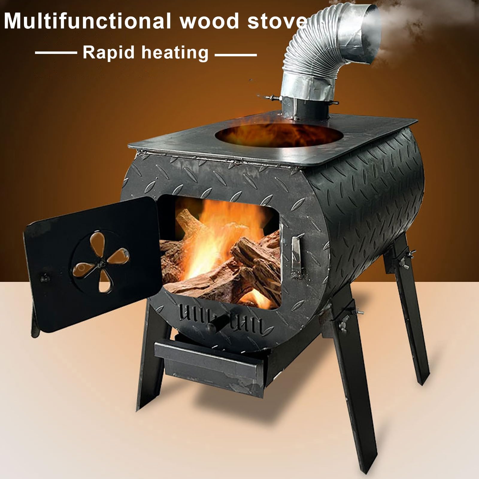Stufa a Legna In Ghisa Resistente Alle Alte Temperature, Stufa a Legna Economica Multiuso per Bollire L'acqua, Cucinare e Grigliare, per uso Interno ed Esterno(50 * 35cm)