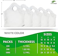 Vista 3 de Bolsas de plástico con mango troquelado para pequeñas empresas. Bolsas de mercancía con asas