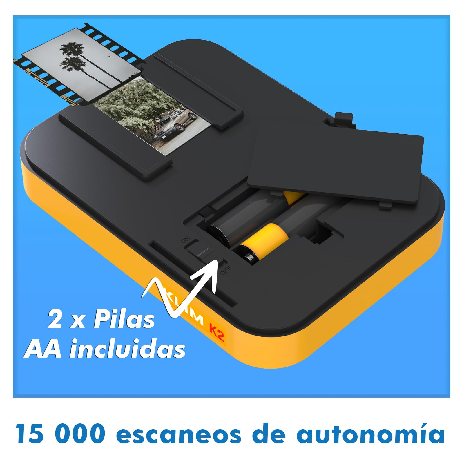 KLIM K2 Escáner de Negativos y Diapositivas 35 mm Kit Digitalizador de Fotos