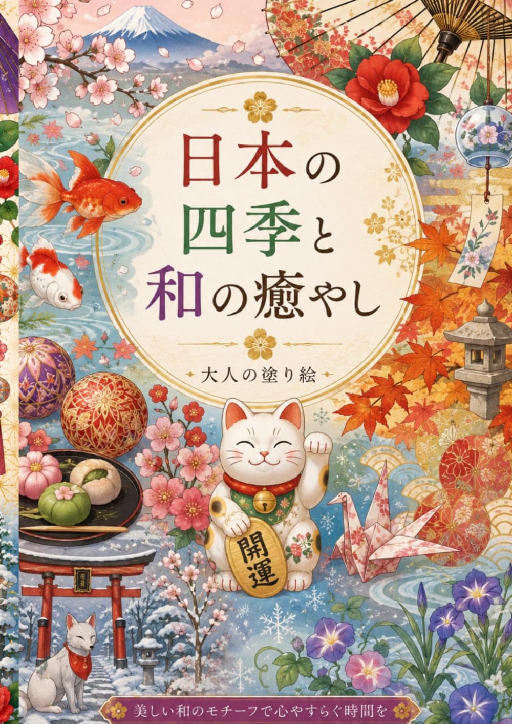 日本の四季と和の癒やし: 大人の塗り絵