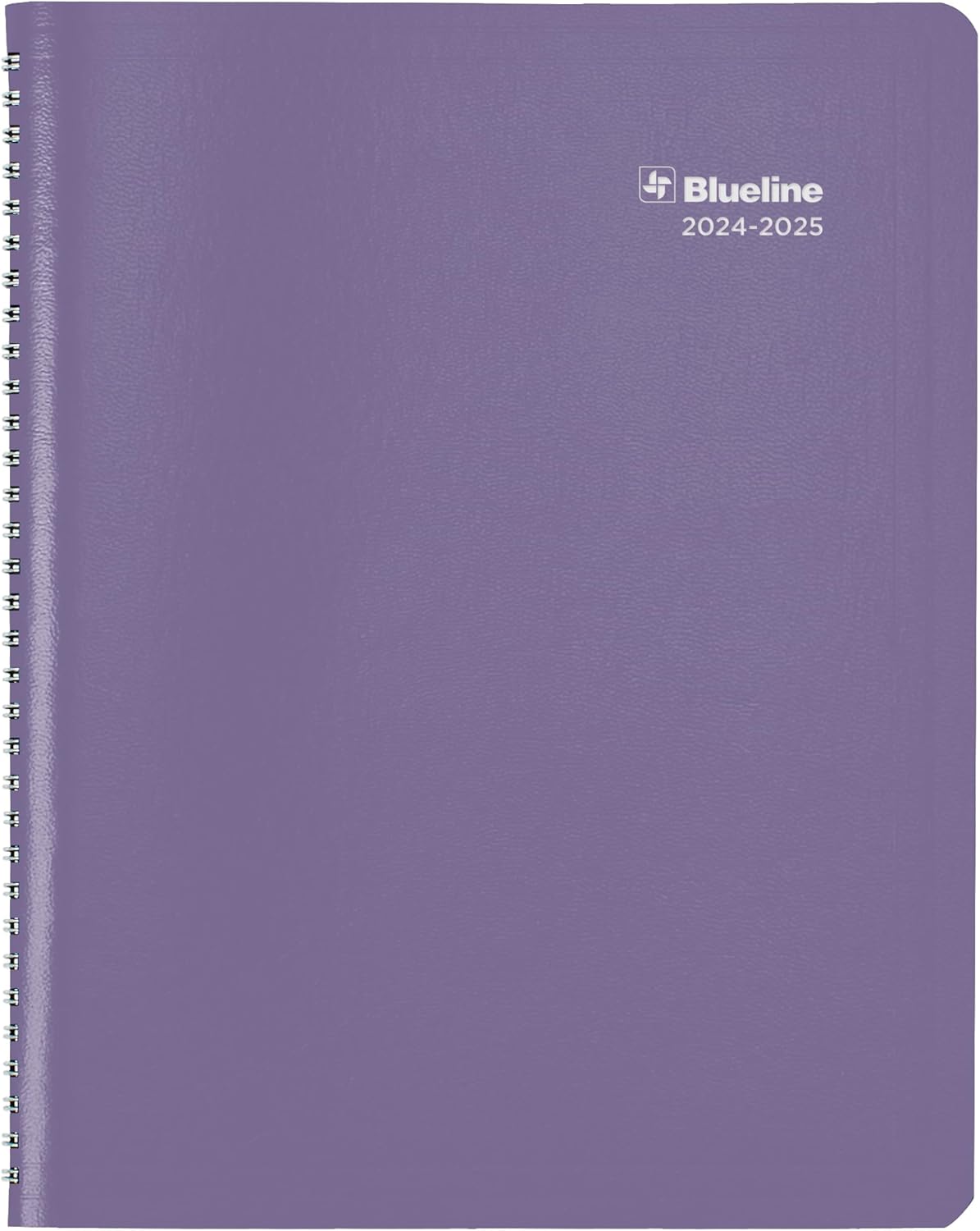 Blueline® Essential Academic Monthly Planner, 14 Months, July 2024 to August 2025, Twin-Wire Binding, Soft Vicuana Cover, 11" x 8.5", Dusty Purple (CA701F.03-25)