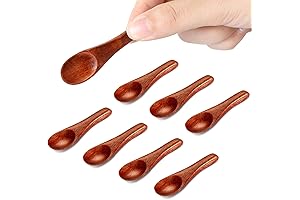 8 Pcs Handmade Tiny Wooden Spoons: The Perfect Kitchen Tool for All Your Seasoning Needs