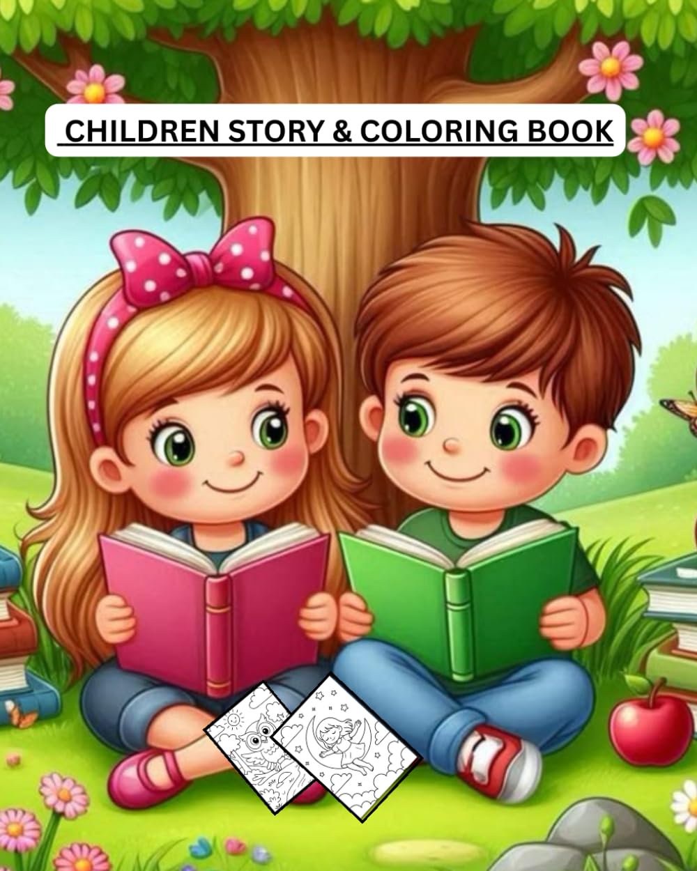 CHILDREN STORY AND COLORING BOOK: KIDS ACTIVITY AND MORAL STORY BOOK TEACHING THEM SELF LOVE