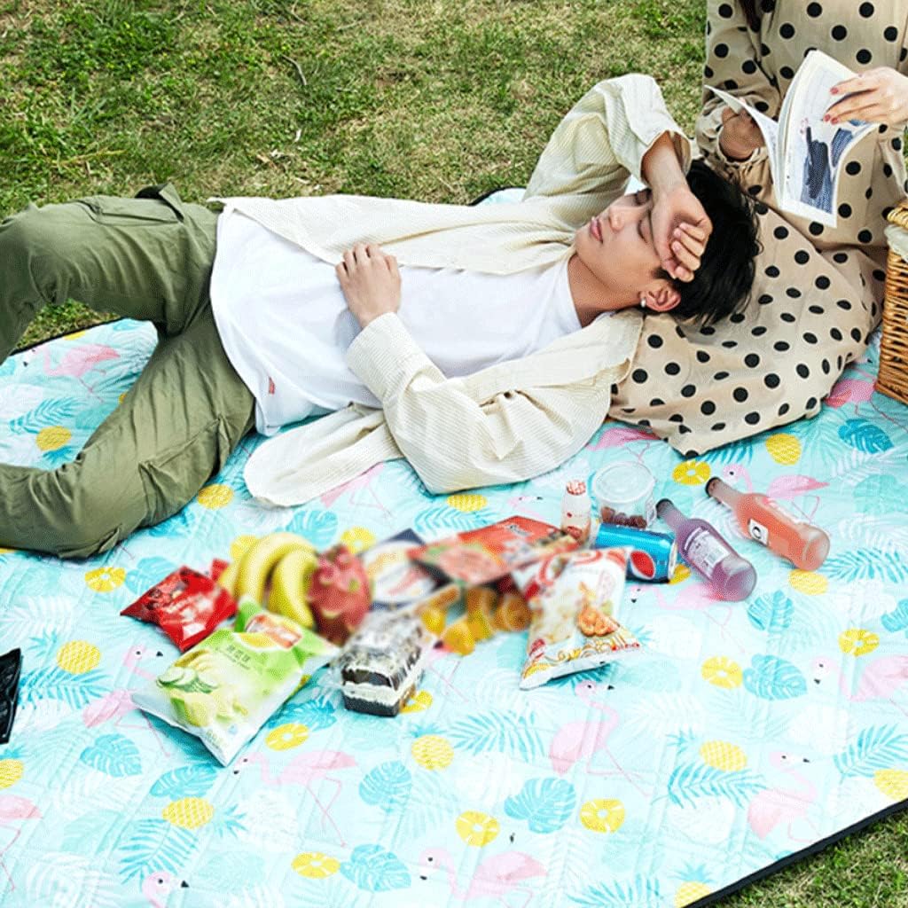 Waterproof Portable Picnic Blanket with Carry Strap Foldable Outdoor Beach Blanket for The Family Friends Picnic Mat