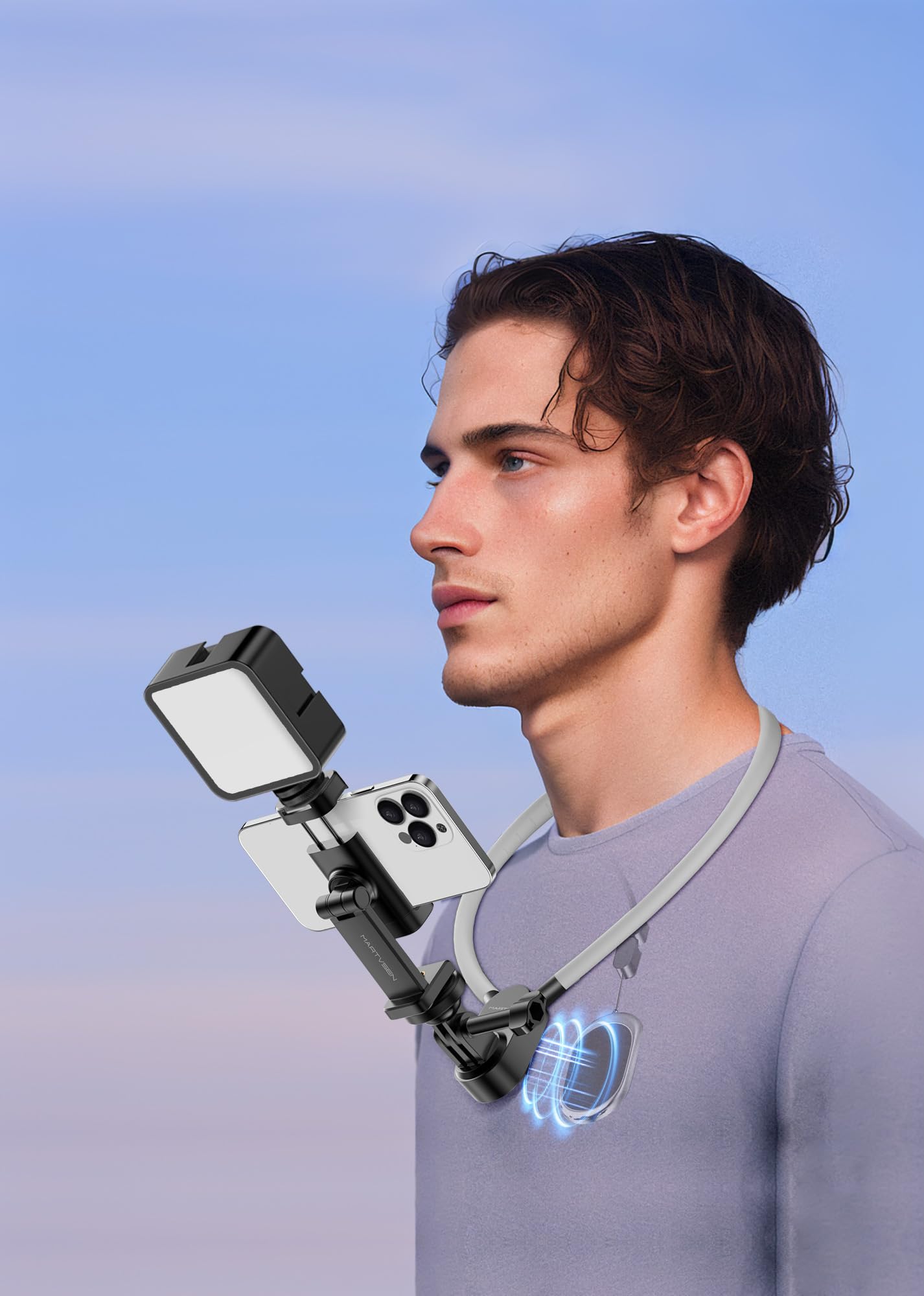 Amazon.com: MARTVSEN Magnetic Neck Phone Holder with Light, Hands