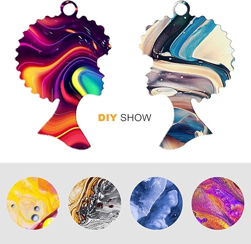 Miniatura 9 de Molde de resina para hombre afro brillante con cabeza masculina de silicona, molde para manualidades y llavero, collar, encantos de resina epoxi