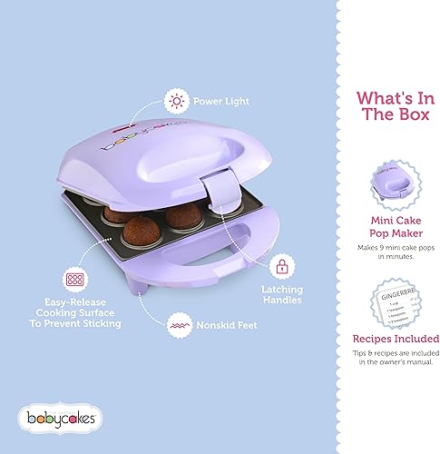 Miniatura 3 de Máquina para preparar Cake Pop Babycakes, Lila