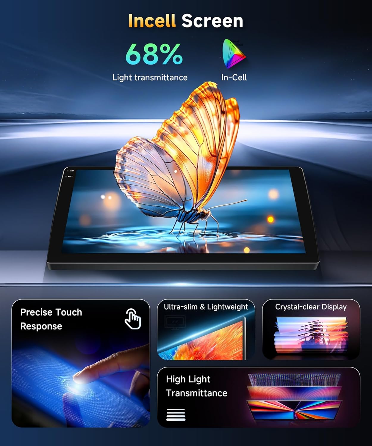 4G+128G Car Radio for Nissan Altima 2008-2012 Auto A/C 9 inch in-Cell Screen Full Touchscreen Stereo Wireless CarPlay/Android Auto Android 15 Bluetooth DSP FM/RDS GPS WiFi SWC AHD Backup Camera