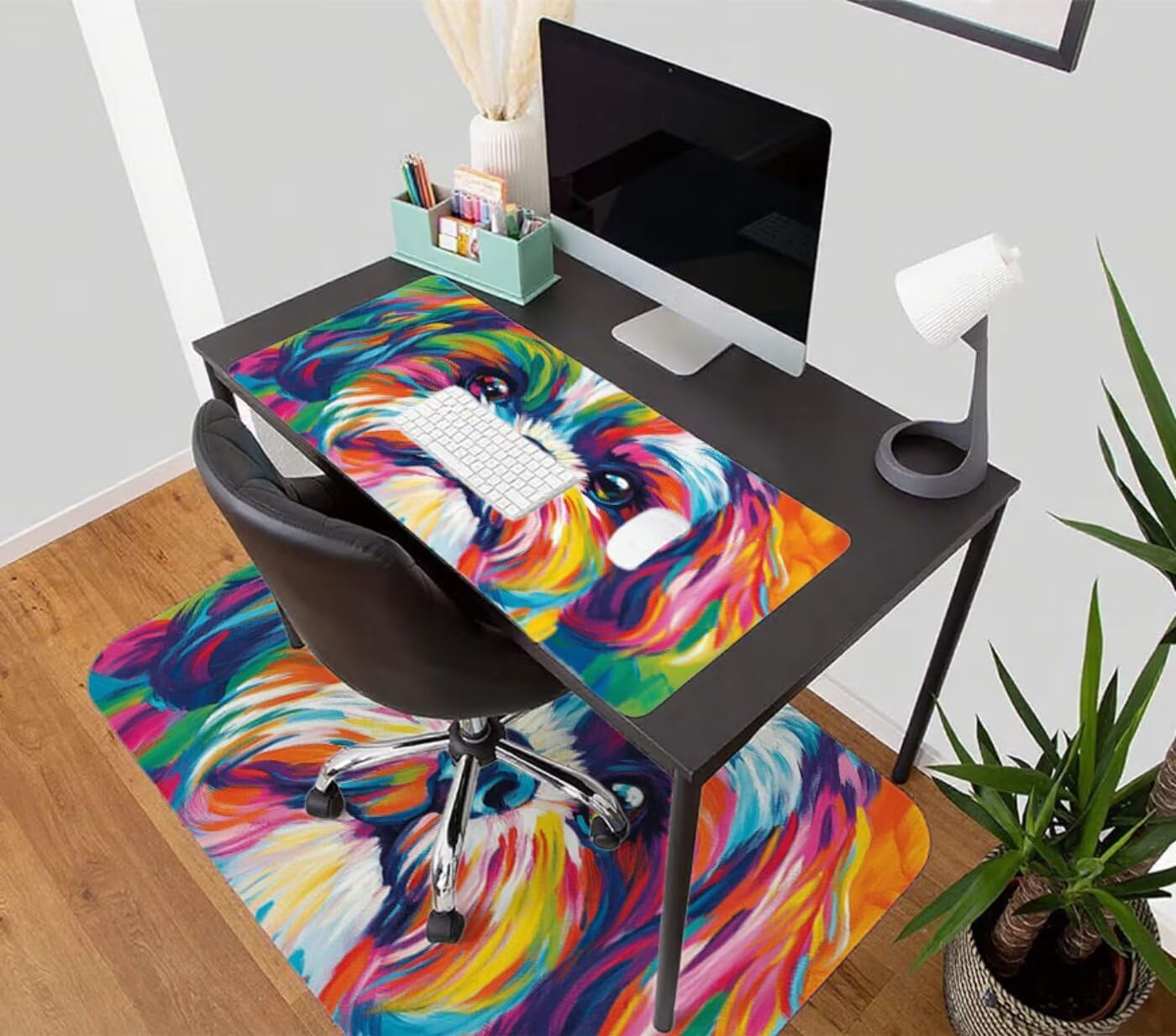 Podkładka pod mysz do gier XXL 1000 x 500 x 3 mm, kolorowa duża podkładka pod mysz do gier XXL z wodoodporną gumą antypoślizgowa, podkładka pod mysz dla psa pod ręką biurko zszyta podkładka pod mysz