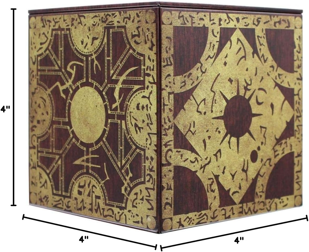 Hellraiser 4-Inch Puzzle Stash Box Storage Tin - Licensed Collectible Horror Movie Merchandise - Novelty Scary Film Home And Office Decor