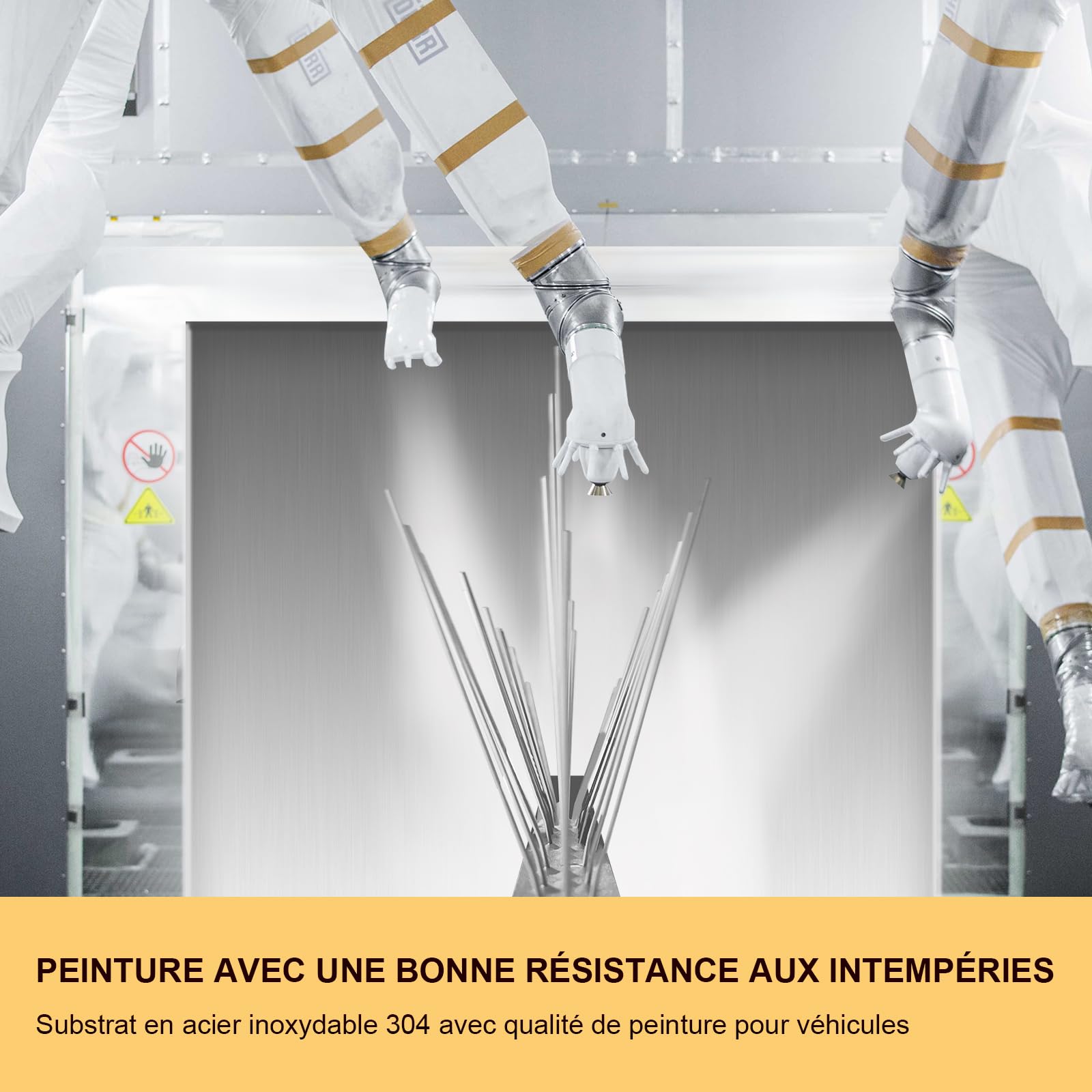 OFFO pic Anti Pigeon (5,2m), pré-assemblées pour toits et fenêtres, Piques Anti-Oiseaux durables Contre Corbeau, Mouette et Petit Oiseau, Ensemble de Pointes Anti-Oiseaux en Argent Brillant