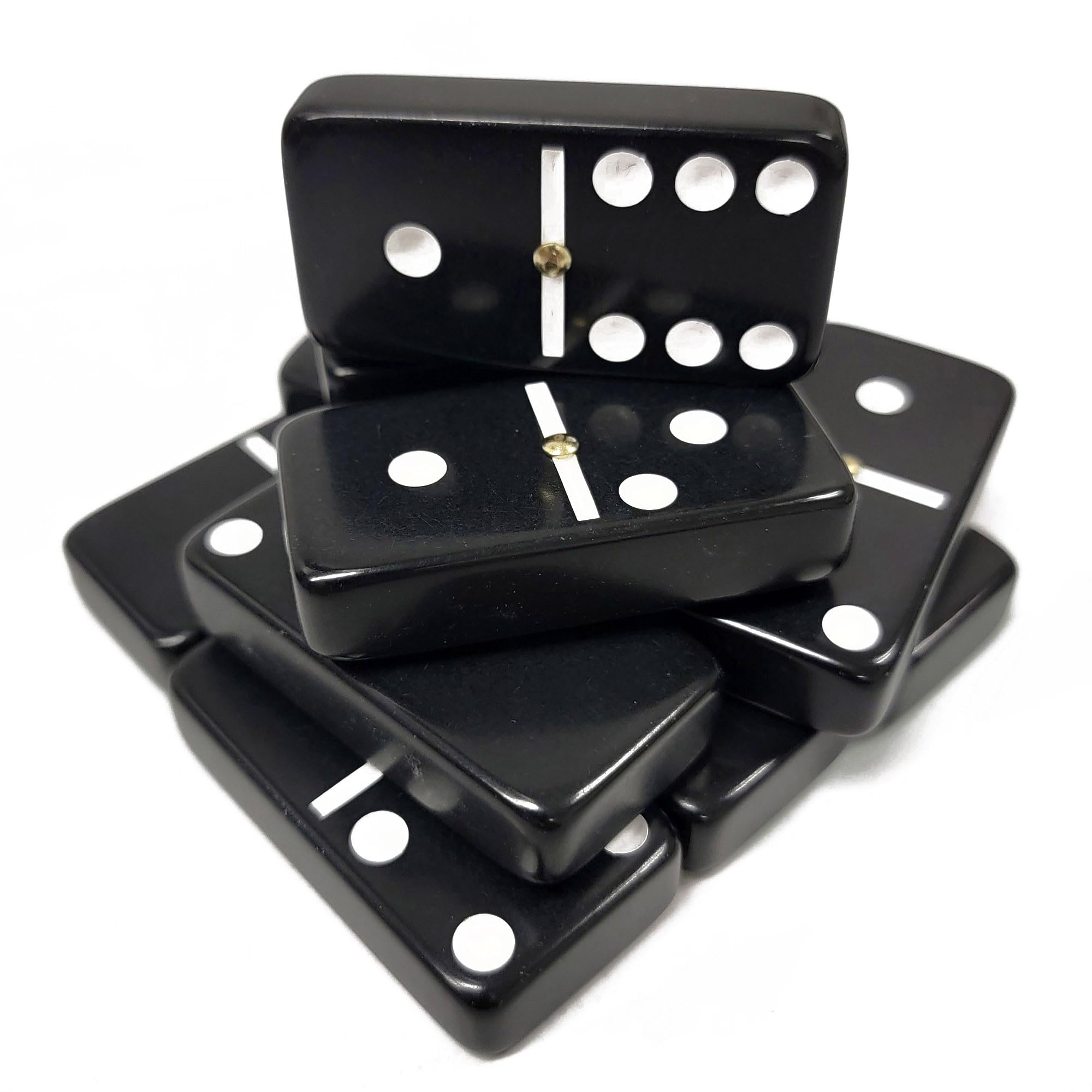 Double Six Tournament Dominoes CNC Usiné Acier Inoxydable avec Boîtier
