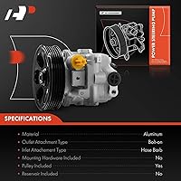Vista 5 de A-Premium Bomba de dirección asistida, con polea, compatible con Subaru Forester 2009-2010, Impreza 2008-2012, 2.0L 2.5L, aspirada naturalmente