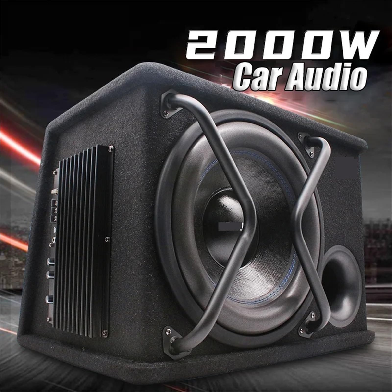 Głośnik Głośnik Wysokotonowy 12-calowe aktywne głośniki samochodowe DC12V o dużej mocy, superciężki głośnik niskotonowy MAX 2000 W, modyfikacja samochodowego systemu audio