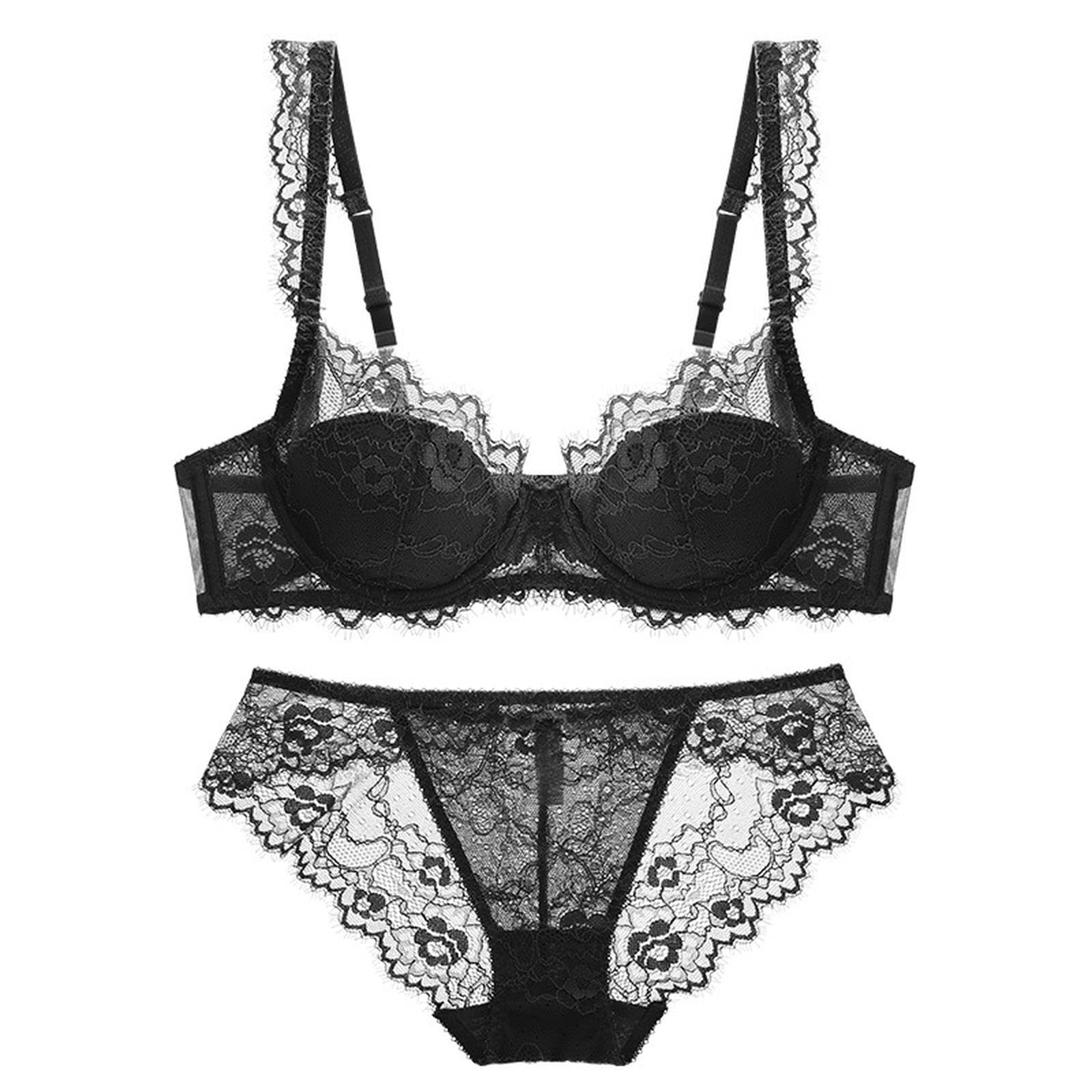 Sujetadores Sujetador De Encaje Sexy, Conjunto Lencería Roja Fina Y Push-up, Francés Puro Seductor-verde-32 70c
