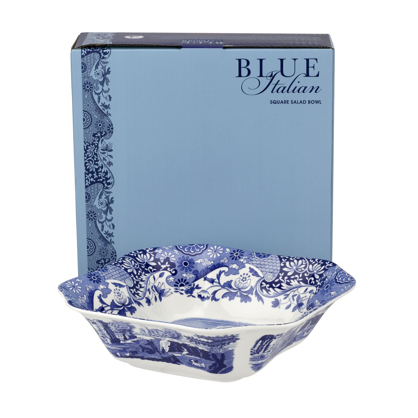 Amazon.com | Spode Blue Italian Square Serving Bowl: Salad Serving