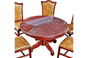 Premium 20-Inch Round Tablecloth: A Crystal-Clear Protector for Your Precious Surfaces