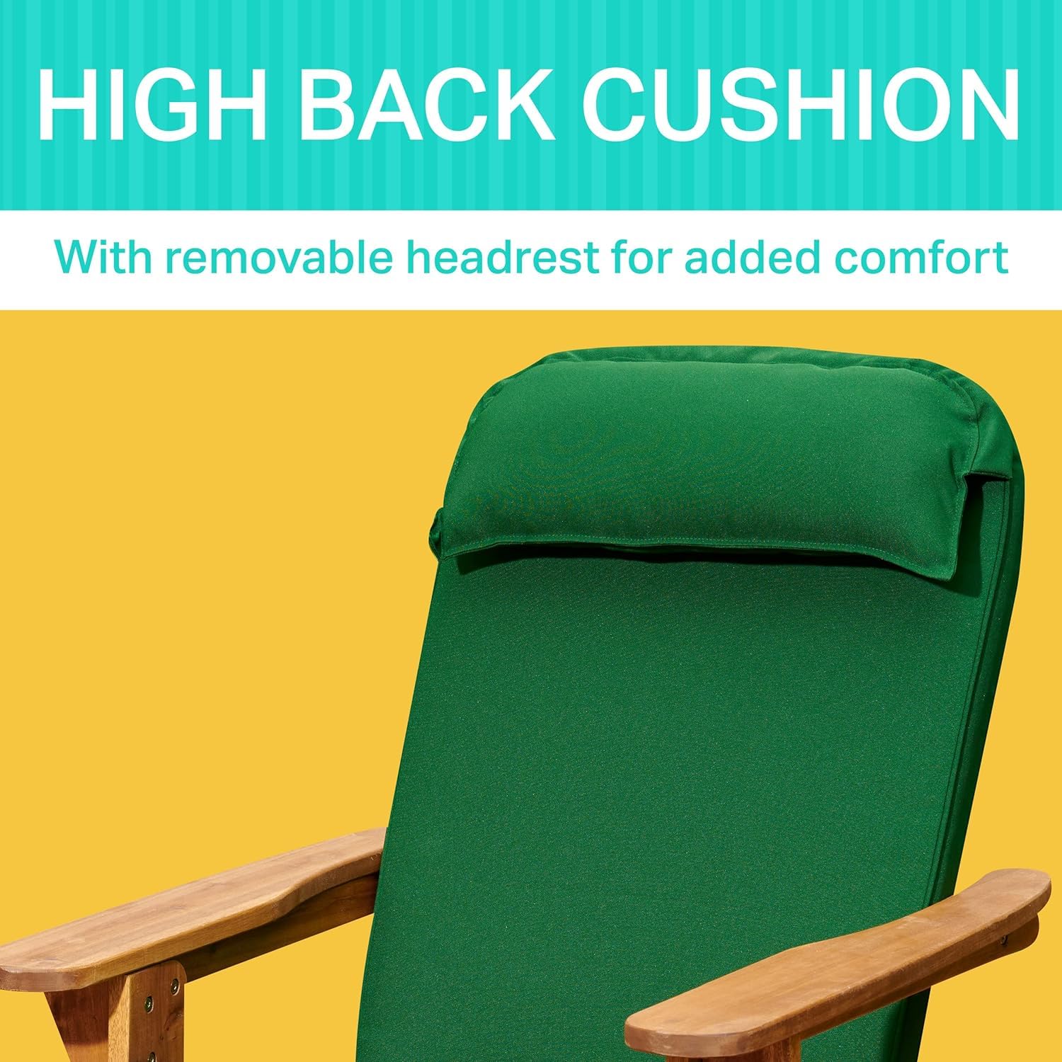Ptsuker Adirondack Chair Cushion - High Back Patio Chair Cushion for Outdoor Furniture - Outdoor Chair Cushions for Rocking Chairs, Front Porch, Yard and Lawn Furniture - 49" x... - Image 4