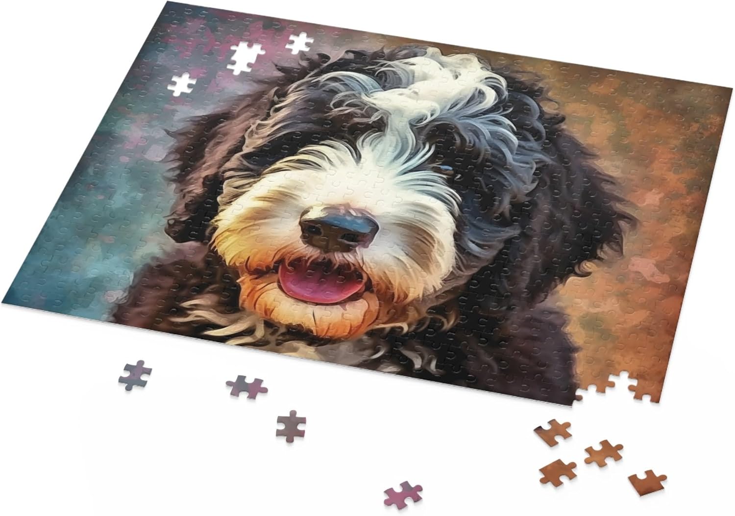 Animal Wooden Puzzles Bernedoodle 1000 Pieces Adult Jigsaw Puzzles Children Adults Adolescents Stress Reduction Toy Gifts Learning and Educational Toys