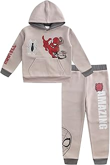 Marvel Spider-Man Boys Hoodie and Pants Set for Toddlers and Big Kids