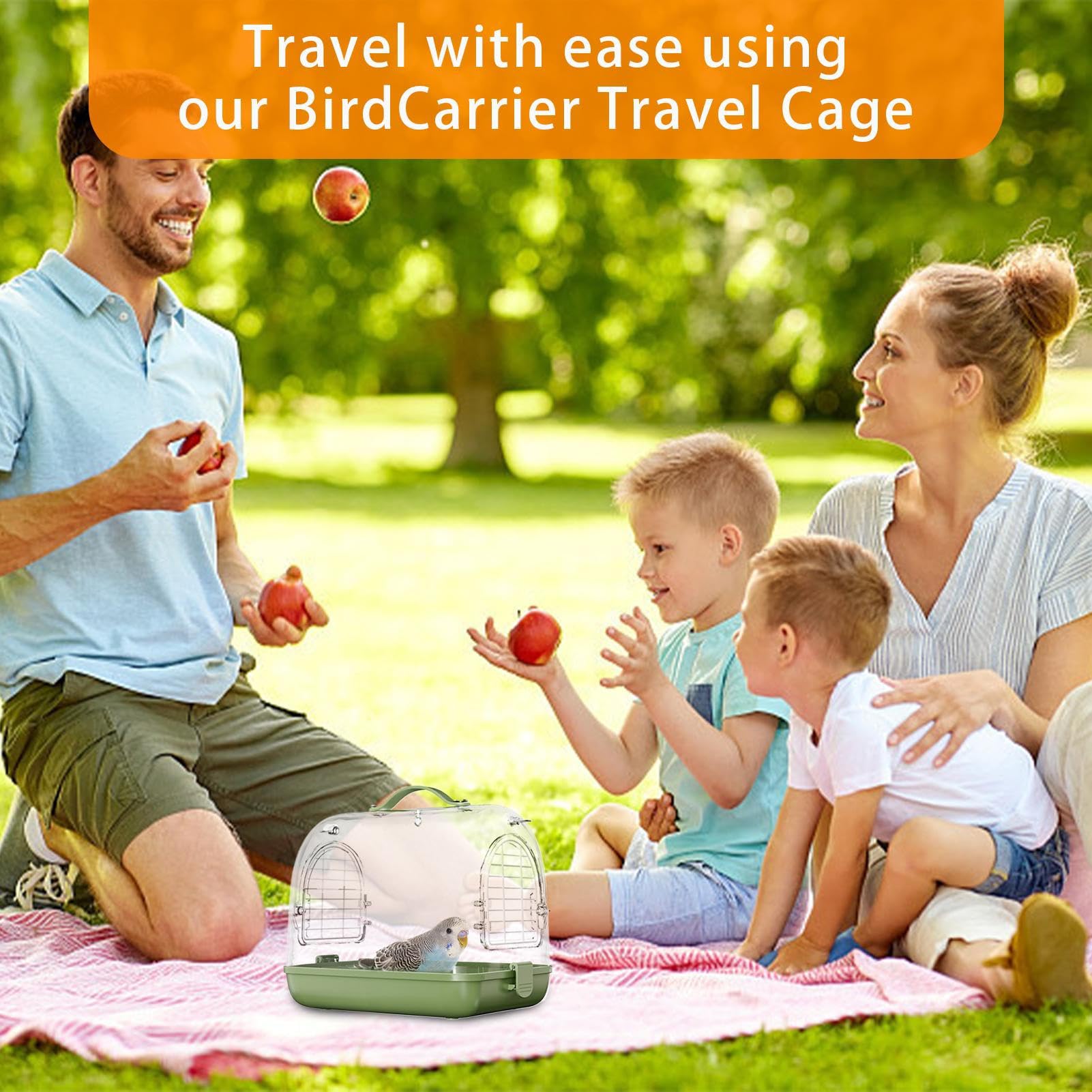Gabbia per da viaggio, vettore di Portable Clear Parkeet Cage | Rimovibile criceto che trasporta forniture, borsa da viaggio trasparente trasparente con tappetino comodo