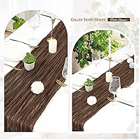 Vista 95 de Showgeous 10 Pack Baby Pink Cheesecloth Table Runner 10FT Long Semi-Sheer Gauze Table Runner Boho or Rustic Wedding Decor for Wedding Decor Arch