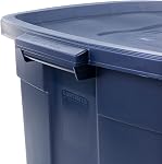 Rubbermaid Roughneck Storage Totes 25 Gal, Large Durable Stackable Containers, Great for Garage Organization, Clothing and More, 4-Pack