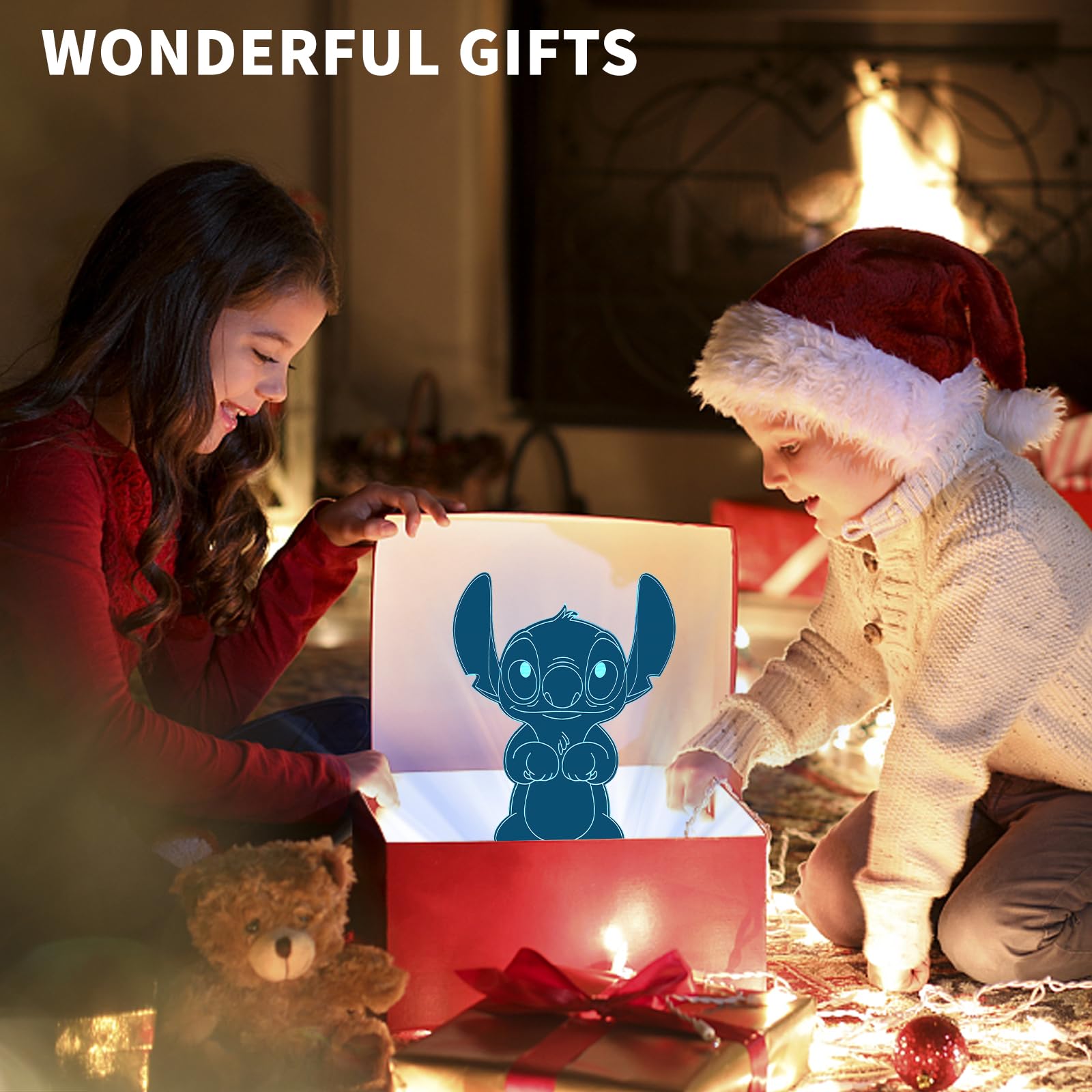 ZIXEAR Christmas Gifts for Girls 3D Night Light Dimmable Lamp Room Decor Gifts for Bedroom Boys Girls for — view 2