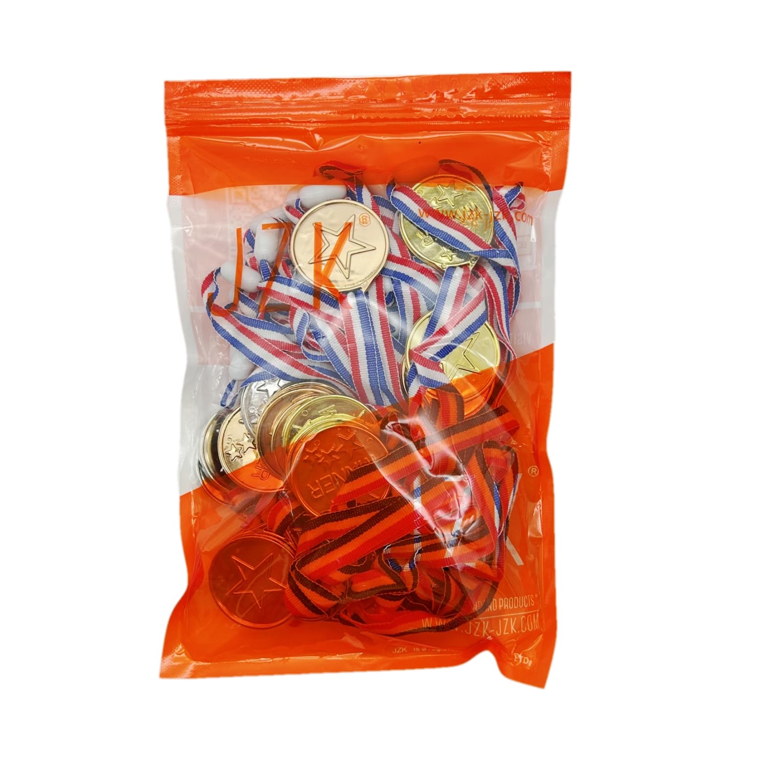 JZK 30x Vincitore dell'oro di plastica medaglie Oro Argento Bronzo premi con Nastri per Festa Compleanno Bambini regalino ricordo medaglia Vincitore per Bambini Sport