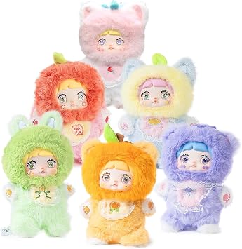 Nommi Fruit Fun Series | Official Authentic Product Plush Doll | Fruit   Animal Design, Precision Embroidery, Premium Fluffy Material | Expression Change with Rolling Eyes | Blind Box/Full Box |