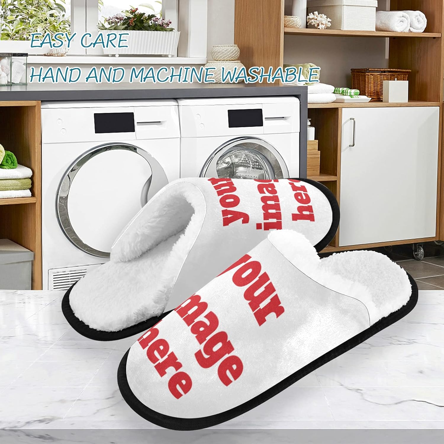 Slippers Soft Non-Slip Indoor House Slippers Home Shoes For Bedroom Hotel Travel Spa - Image 2