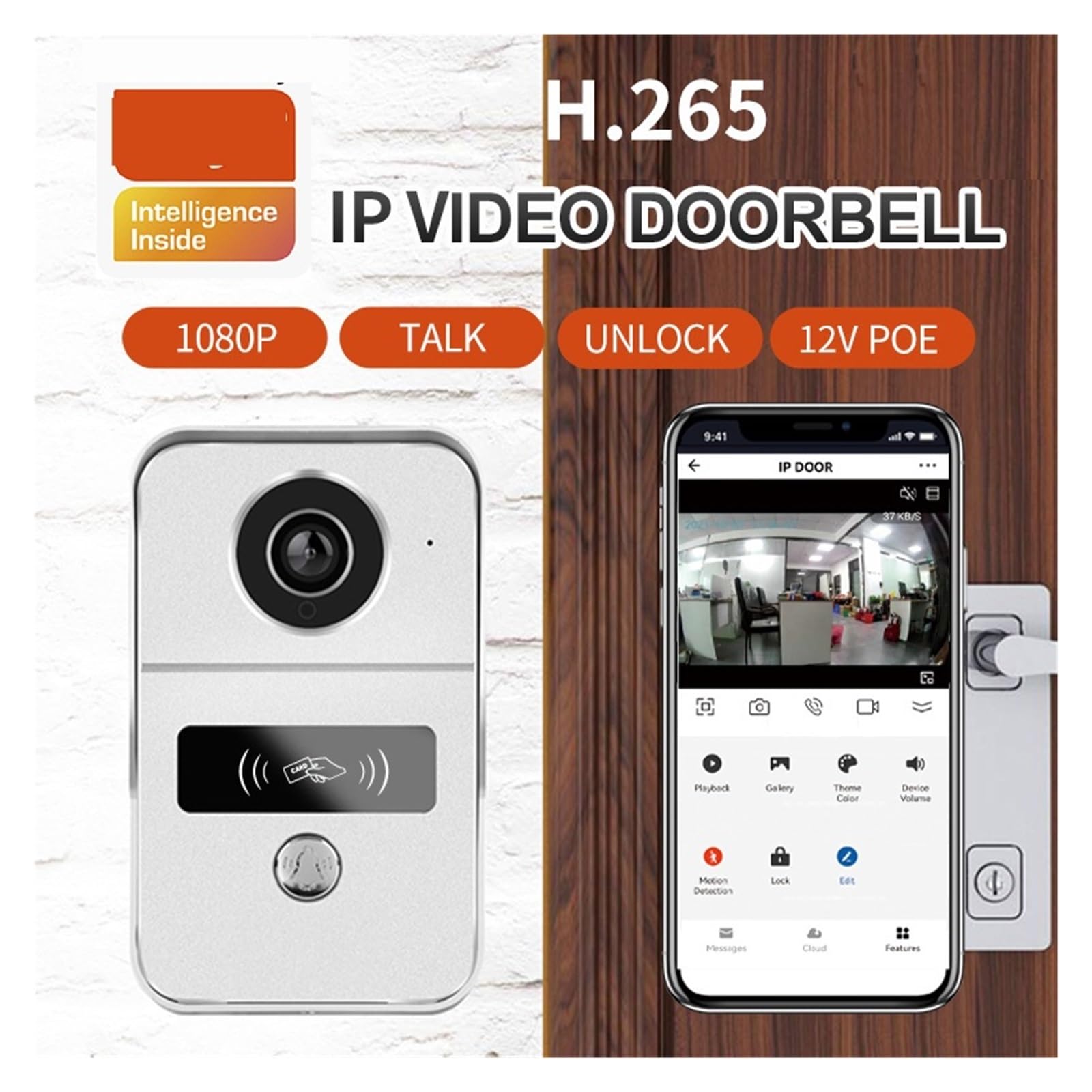 Caméra de Sonnette sans Fil WiFi Intelligente