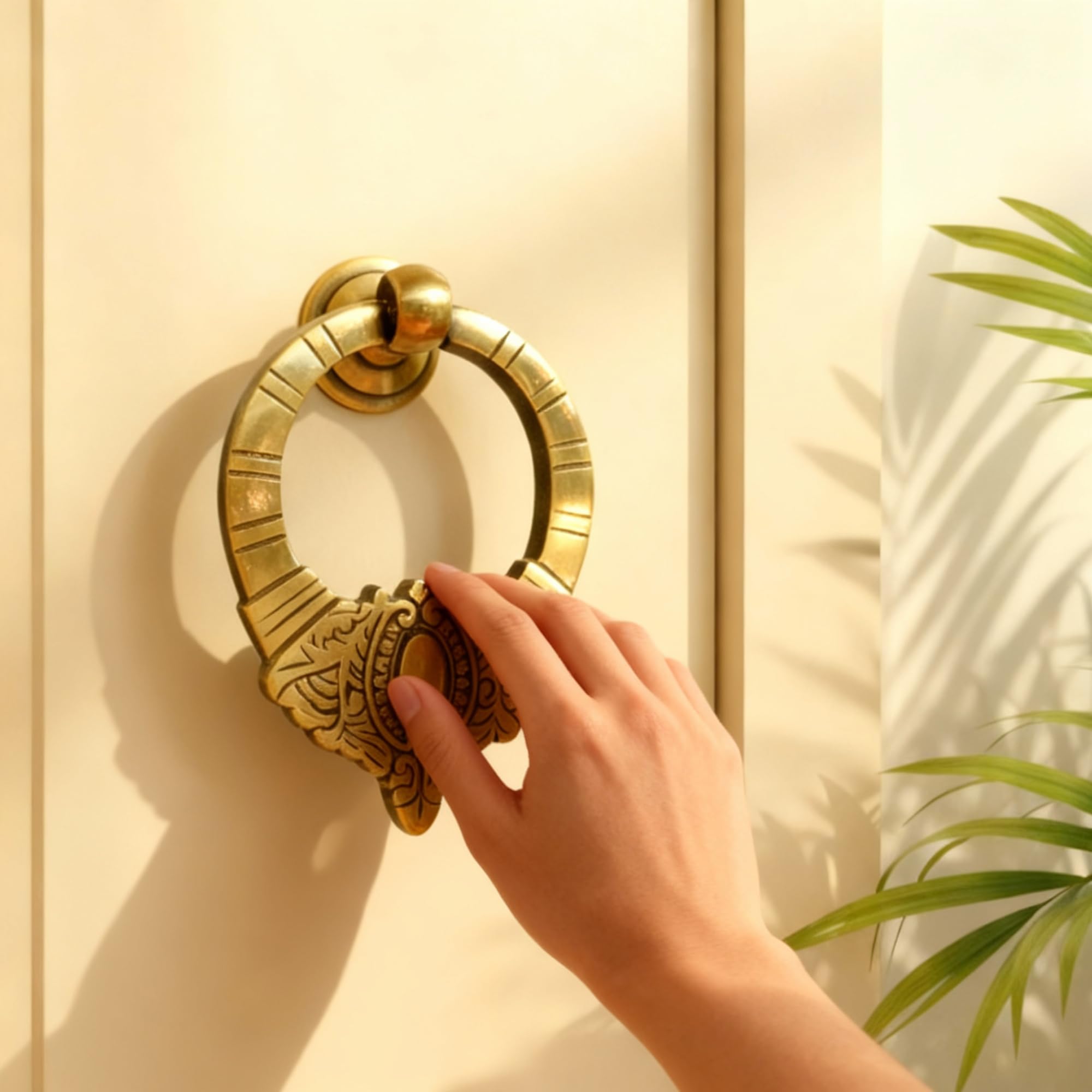 Crown Prince Door Knocker DK-025 | Crown Shape Door Knocker | Brass Door Knocker | Handmade Door Knocker for Main Door | Size 5.8 Inchs 450 gm Antique — Amazon image 2