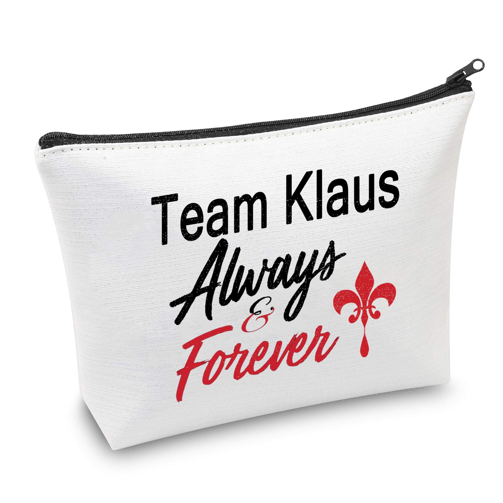 PWHAOOTeam Klaus/Elijah Always and Forever Sparkly Make Up Bag Cosmetic Accessory Pouch(Team Klaus bag)
