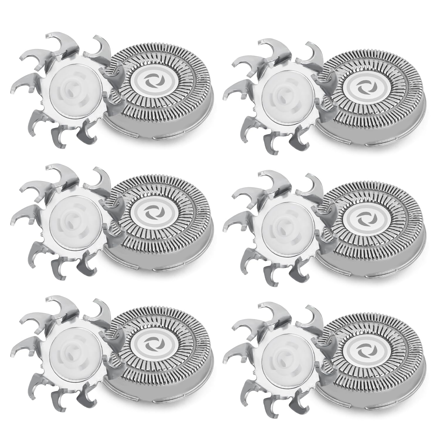 Nivofu 6 Pz Cabezales de Repuesto Universal para Afeitadora Eléctrica Compatible con Philips Norelco series 3000, 2000, 1000