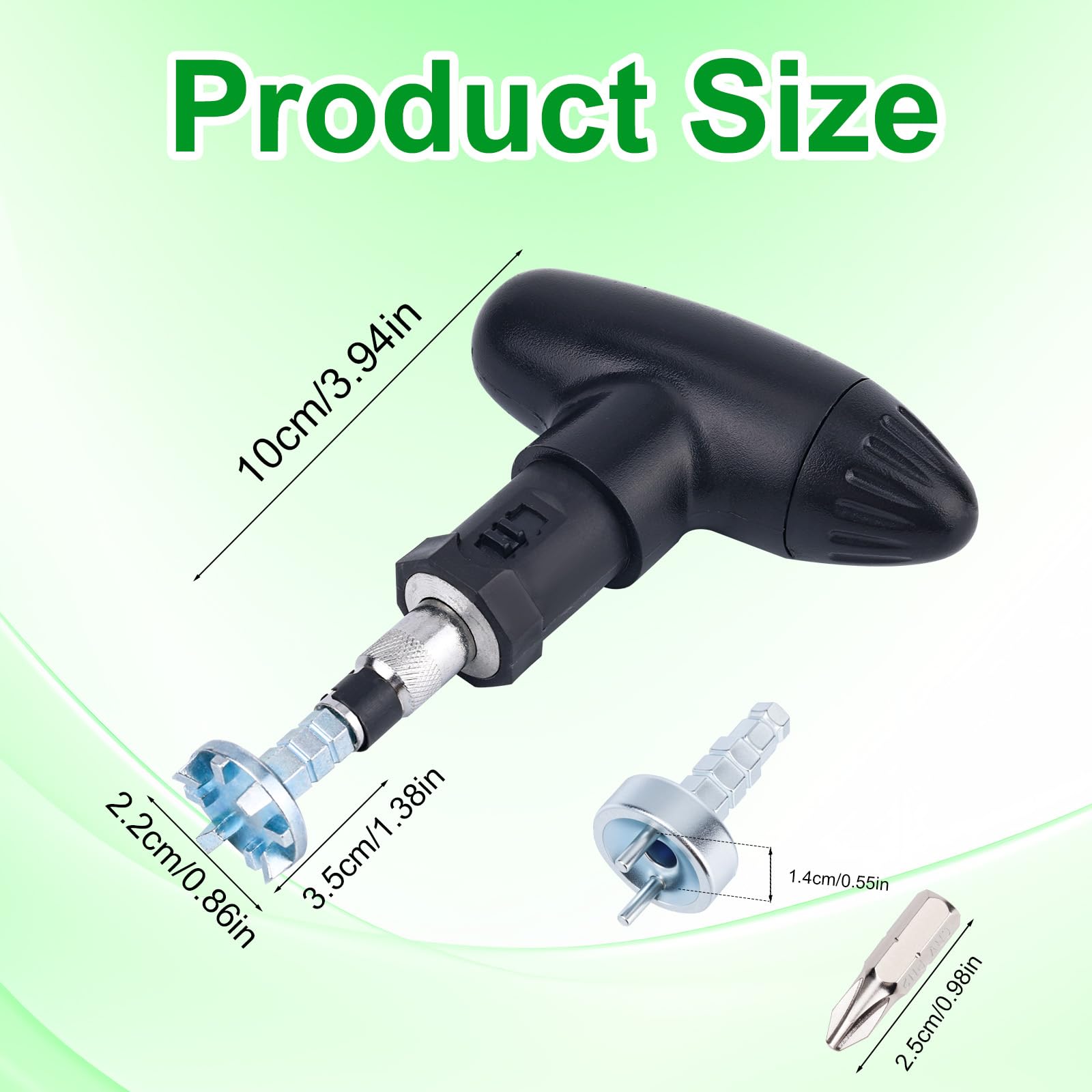 Llave Tacos Zapatos de Golf, Mango Hierro y Plástico Universal Extractor Clavos con Mecanismo Trinquete Herramienta Ajuste Calas Golf para Facilitar el Reemplazo de las Calas