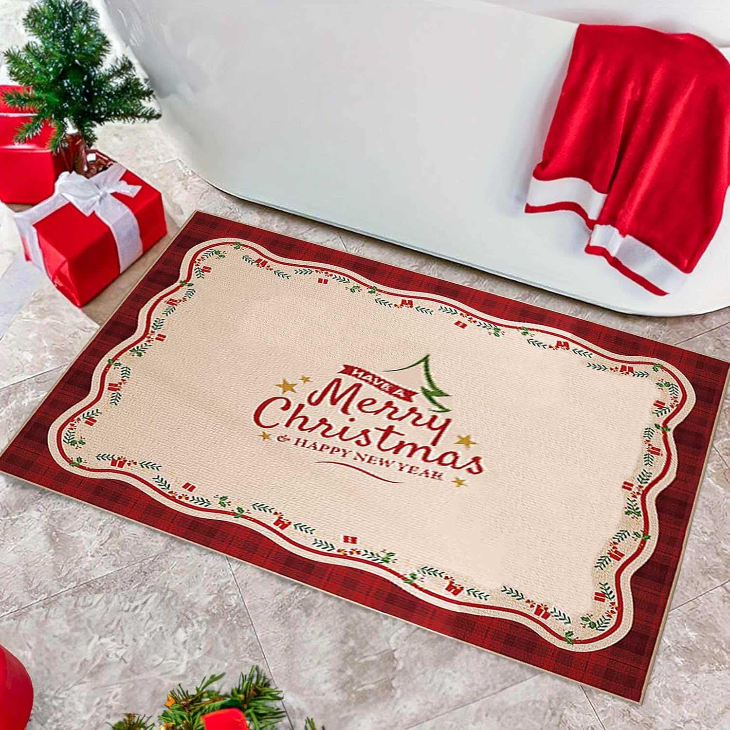 Alfombras Salon Modernas de Navidad,Alfombras Comedor Decorativa de Navidad,Alfombra Cocina Lavable Navideñas,Alfombras Entrada Casa Interior,Alfombras Grandes Antideslizante Navidad,80x160cm