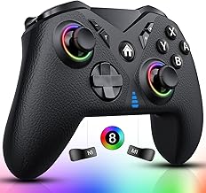 Wireless Switch Pro Controller for Ninetendo Switch Controller/Switch Lite/OLED, Multi-Platform RGB Switch Controller for Windows PC iOS Android, Switch Remote Gamepad with LED Light/Programmable/Turbo/Wakeup/Motion Control