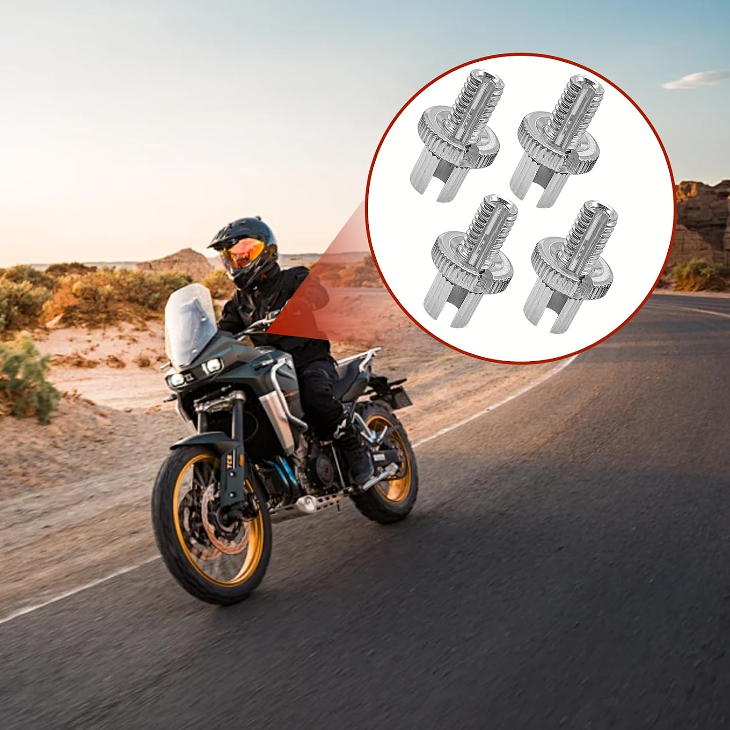 Pleoos 4 Pieces Clutch Brake Cable Adjuster Screw Metric Clutch Brake Cable Adjuster Compatible with Honda Yamaha Kawasaki Suzuki ATV Motorcycle 8mm Universal Cable Adjuster Nut Bolts(Silver)