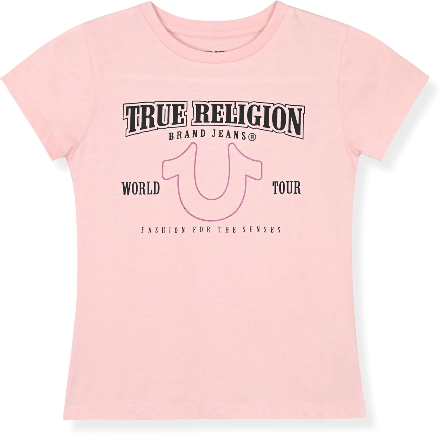 True Religion Girls 3 Piece Fleece Set – Hoodie, Tee Shirt & Jogger/Legging Outfit, Rhinestud & Foil Details (Sizes 4-14) - Image 3
