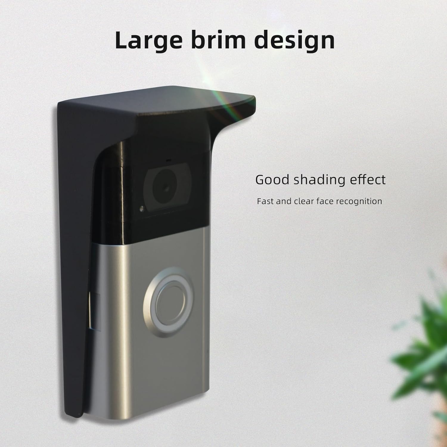 Doorbell Rain Cover Ring Doorbell Anti-Glare Cover, Steel Doorbell Glare Sun Shade Protection for Ring 1/2/3/4 (Pro Max)
