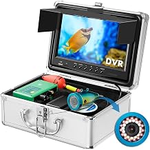 Underwater Fishing Camera Portable Ice Fishing Underwater Video Fish Finding 9" TFT Monitor 1000 TVL 30 Lights Waterproof Camera Boat Fishing Lightweight